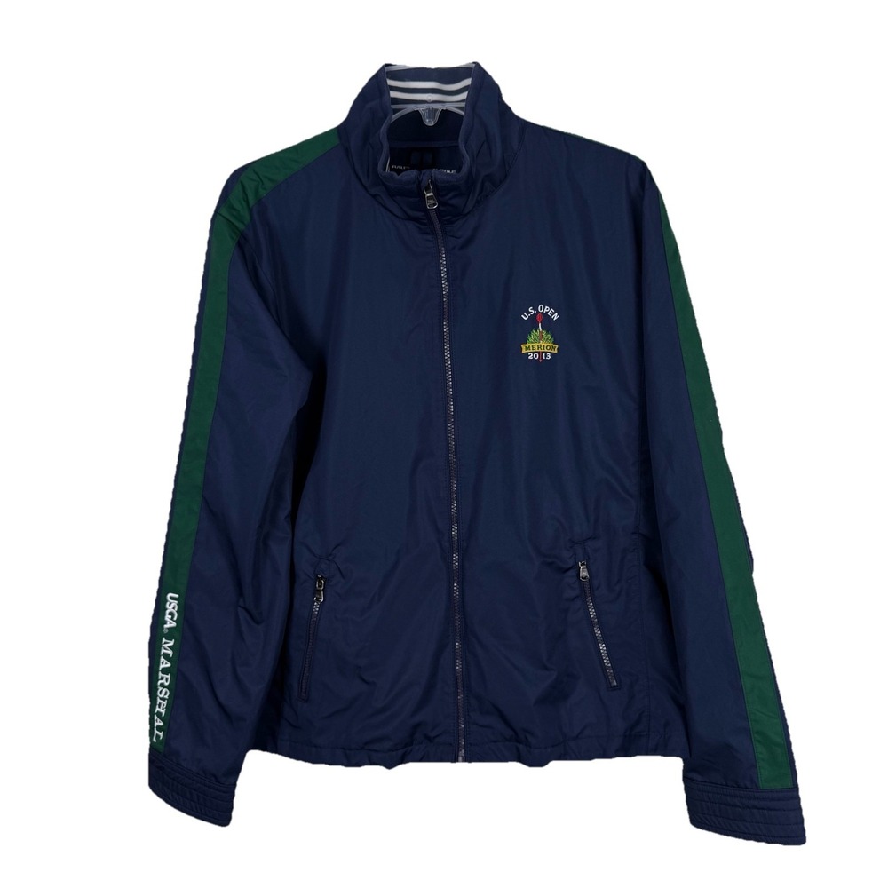 Ralph Lauren Golf USGA Marshal Jacket Mens Large L US Open Merion Full‎ Zip Navy